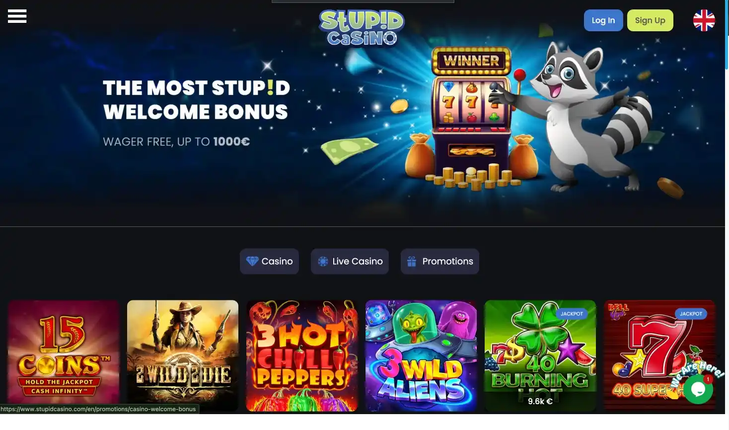 stupid casino main page