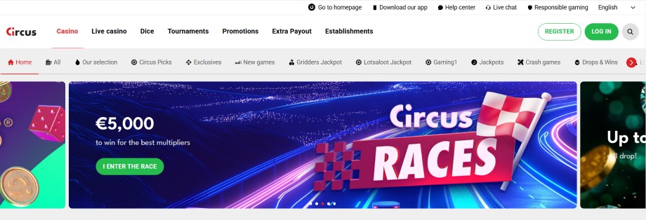circus casino review