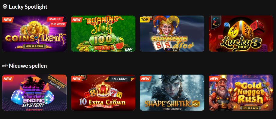 luckygames casino spellen