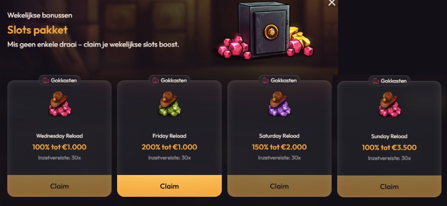 mad casino reload bonussen