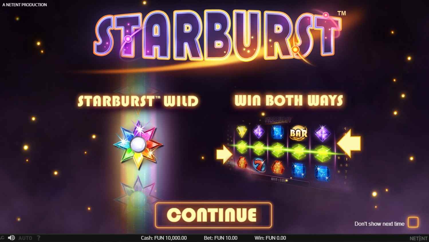 starburst main page
