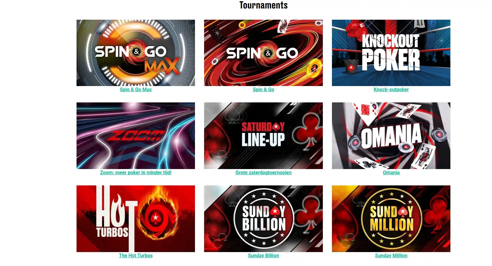 pokerstars tournaments