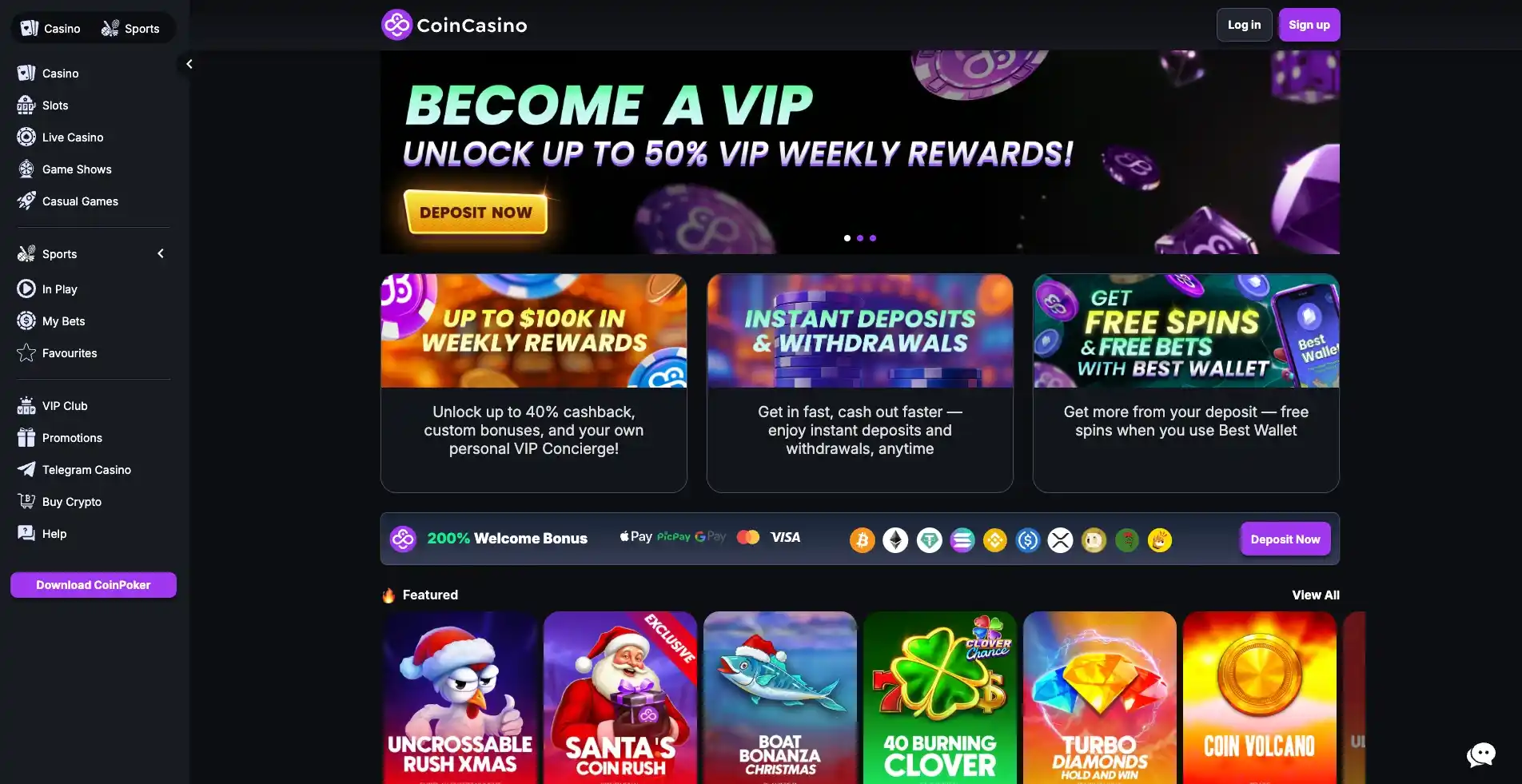 coincasino main page