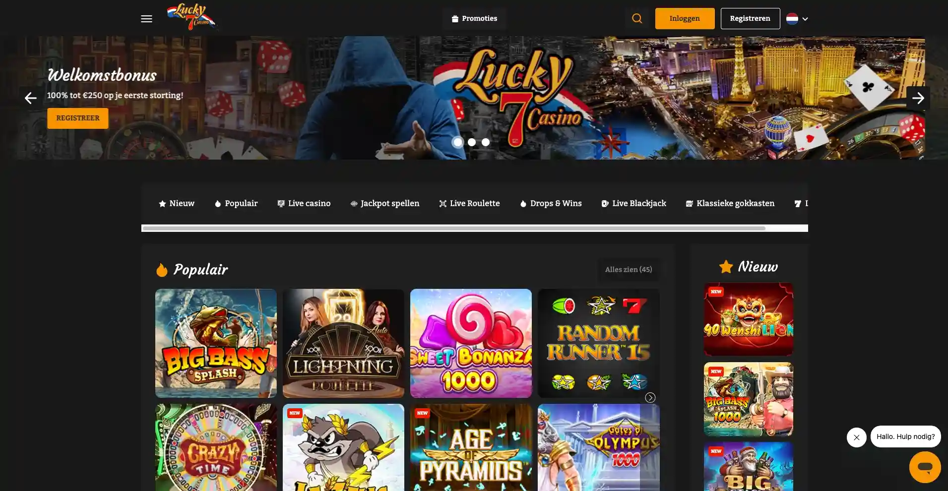 lucky7 main page