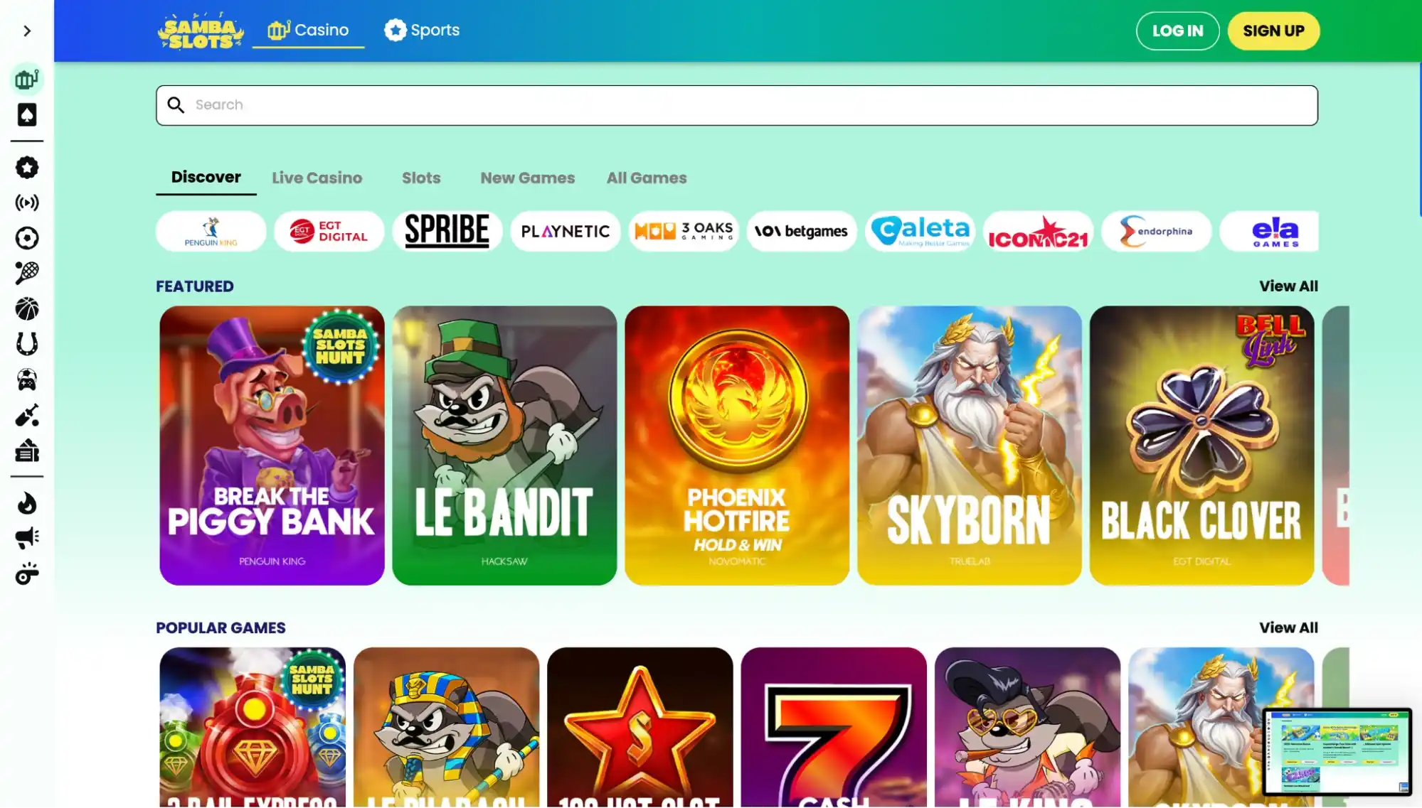 sambaslots games