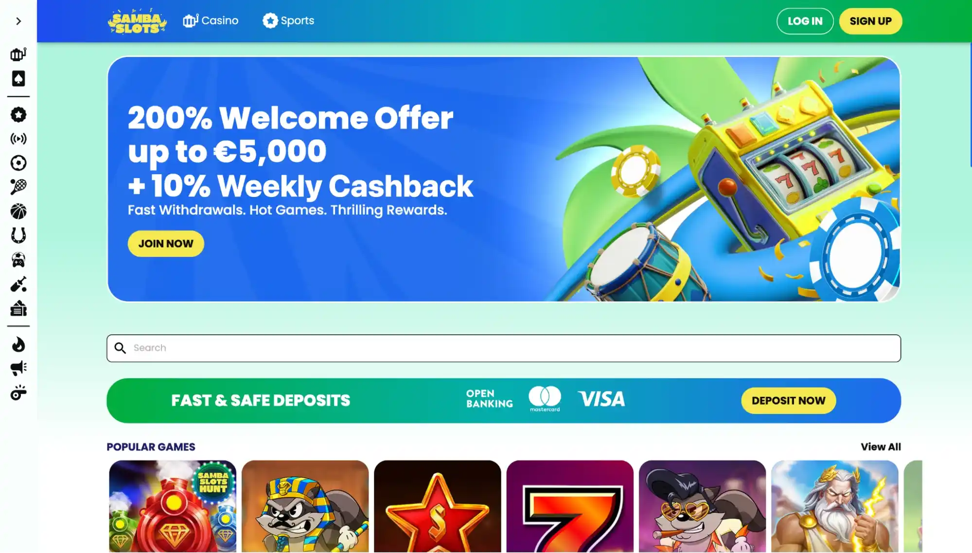 sambaslots main page