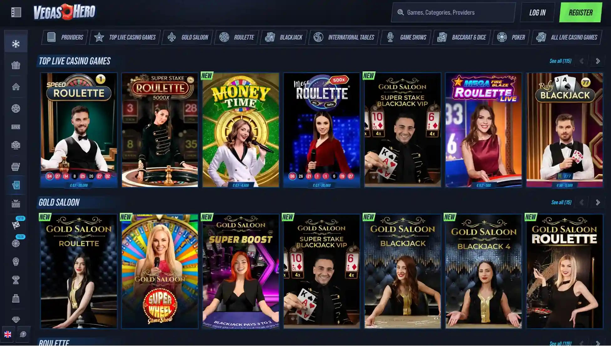 vegashero games